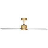 Burnished Brass Housing with Matte White Blades Rozzen 52inch Ceiling Fan by Visual Comfort Fans