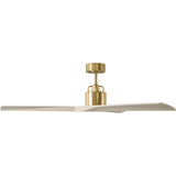Burnished Brass Housing with Washed White Oak Blades Alma Smart 52inch Ceiling Fan by Visual Comfort Fans