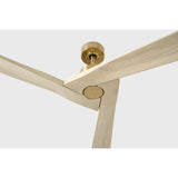 Burnished Brass Housing with Washed White Oak Blades Alma Smart 52inch Ceiling Fan by Visual Comfort Fans