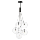 Burst 9 Light Chandelier by ET2 - Black - Clear