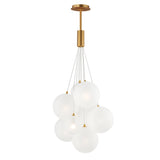 Burst 9 Light Chandelier by ET2 - Gold - Frost