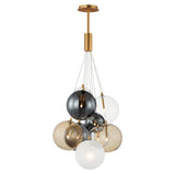Burst 9 Light Chandelier by ET2 - Gold - Mixed