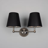 Busan Double Wall Light Antique_Silver_Black