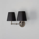 Busan Double Wall Light Antique_Silver_Black