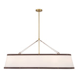 Libby Langdon Callahan 47.5'' Luxe Gold Linear Oval Chandelier by Crystorama