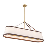 Libby Langdon Callahan 47.5'' Luxe Gold Linear Oval Chandelier by Crystorama