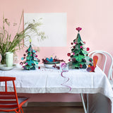 Peacock Tabletop Christmas Tree, styled in an interior