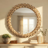 Cora 30'' Soft Gold Mirror by Crystorama