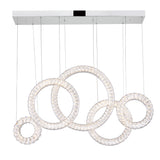 Celina Integrated LED 43in 5 Ring Chandelier