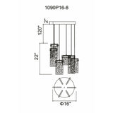 Carolina Integrated LED 16in Chandelier