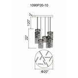 Carolina Integrated LED 20in Chandelier