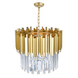 Deco Medallion Gold Down Chandelier