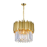 Deco Medallion Gold Down Chandelier