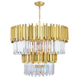 Deco Medallion Gold Down Chandelier