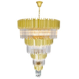Deco Medallion Gold Down Chandelier