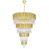 Deco Medallion Gold Down Chandelier