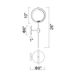 Da Vinci 1 Light 10in Wall Light