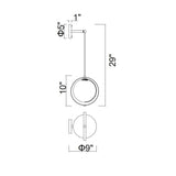 Da Vinci 1 Light 9in Wall Light