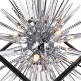 Starburst Chrome & Black Chandelier