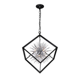 Starburst Chrome & Black Chandelier