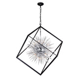 Starburst Chrome & Black Chandelier
