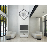 Starburst Chrome & Black Chandelier