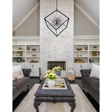 Starburst Chrome & Black Chandelier