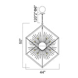 Starburst Chrome & Black Chandelier