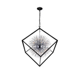 Starburst Chrome & Black Chandelier