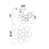 Pallocino 16in Chrome Flush Mount