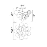 Pallocino 16in Chrome Flush Mount