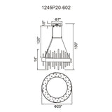 Millipede Integrated LED Satin Gold Chandelier