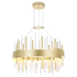 Millipede Integrated LED Satin Gold Chandelier