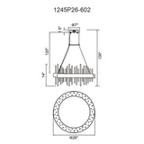 Millipede Integrated LED Satin Gold Chandelier