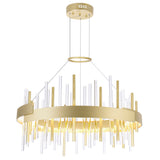 Millipede Integrated LED Satin Gold Chandelier