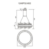 Millipede Integrated LED Satin Gold Chandelier