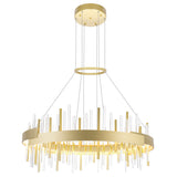Millipede Integrated LED Satin Gold Chandelier