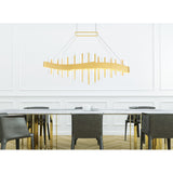 Millipede Integrated LED Satin Gold Chandelier
