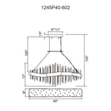 Millipede Integrated LED Satin Gold Chandelier
