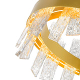 Guadiana Integrated LED 24in Chandelier with Handcrafted Glass