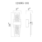 Guadiana Integrated LED 5in Wall Light with Handcrafted Glass