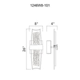Guadiana Integrated LED 8in Wall Light with Handcrafted Glass