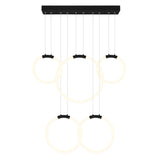 Hoops Integrated LED 44in 5 Ring Chandelier
