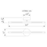 Oskil Integrated LED 24in Vanity Light