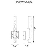 CWI Lighting - Valira Integrated LED Wall Light with Handcrafted Glass
