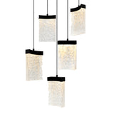 Lava Integrated LED 12in Mini Pendant with Handcrafted Glass