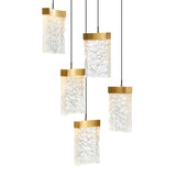 Lava Integrated LED 12in Mini Pendant with Handcrafted Glass