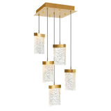 Lava Integrated LED 12in Mini Pendant with Handcrafted Glass