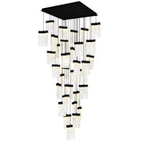 Lava Integrated LED 36in Chandelier with Handcrafted Glass