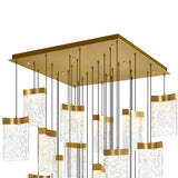 Lava Integrated LED 36in Chandelier with Handcrafted Glass